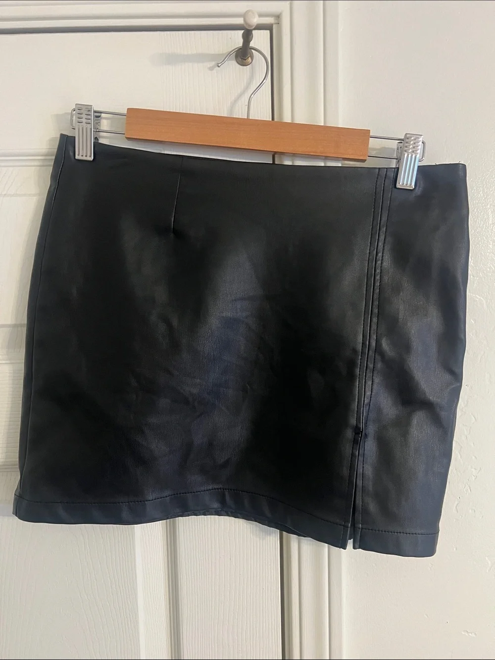Juicy Couture Black Faux Leather Mini Skirt